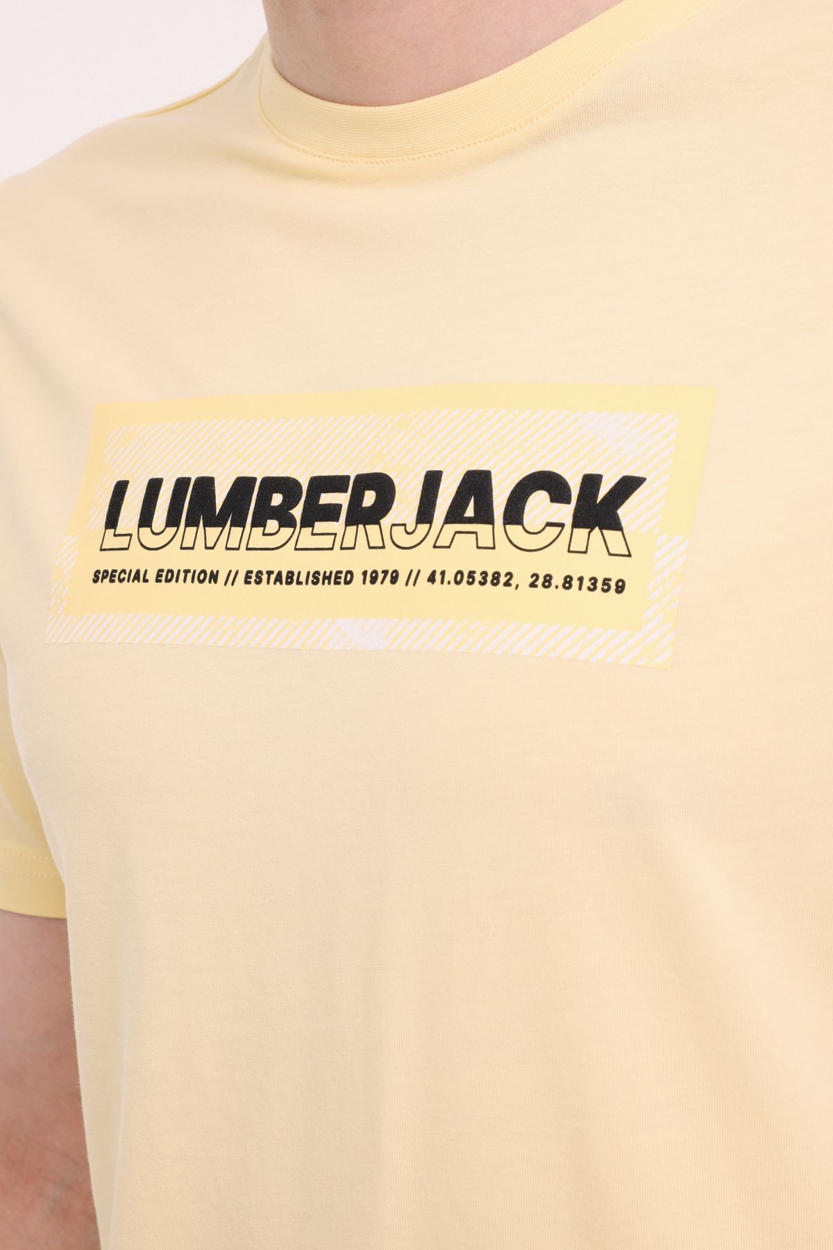 lumberjack-Мъжка тениска с къс ръкав ML ASAHI 11TRV26 5FX, жълта 4