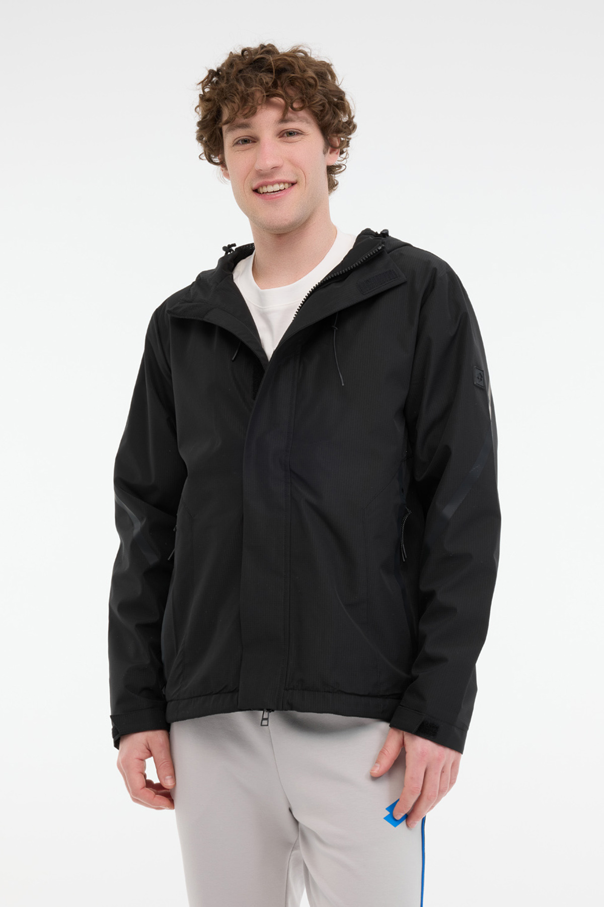 لوتو بارانی مردانه مشکی M-SONAL RAIN COAT 5FX