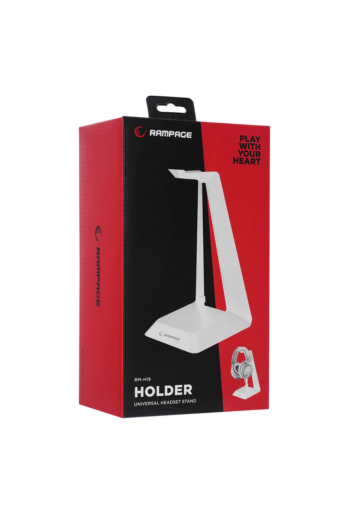 Rampage-Headphone Holder, RM-H19, White 6