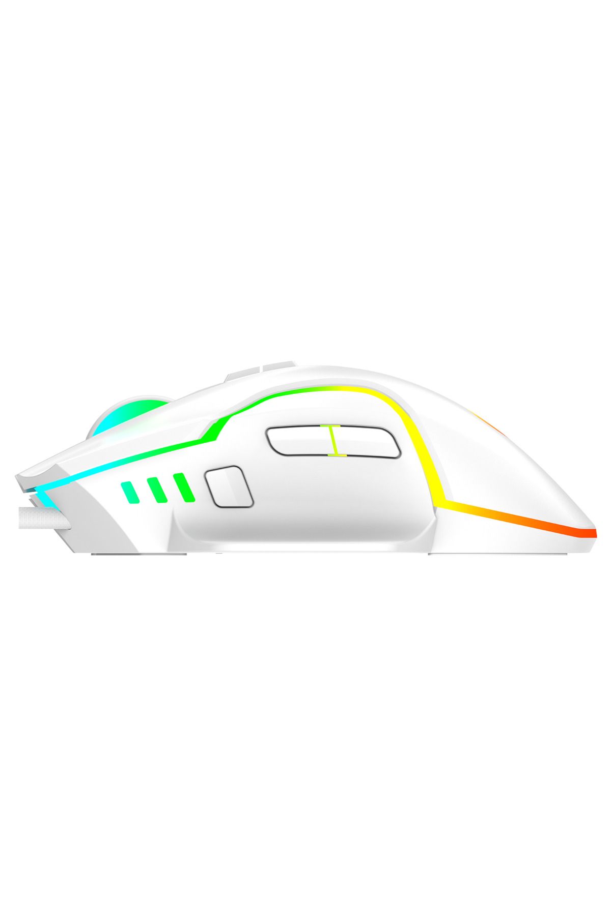 Rampage-Gaming Mouse, Miracle M2, RGB Lighting, 7200 Dpi, 8 Buttons, Programmable, White 3