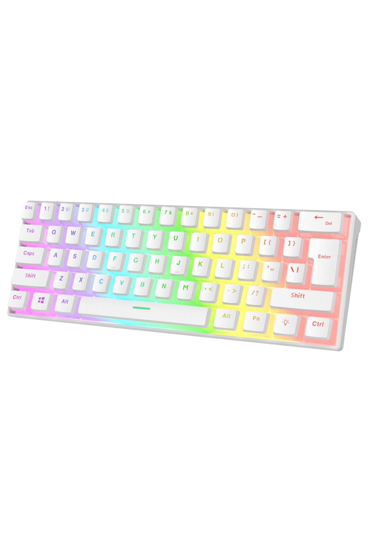 Rampage-Mechanical Gaming Keyboard, Radiant K11, Red Switch, Full Keys Anti-ghosting, Pudding Keycaps, Usb-c 3