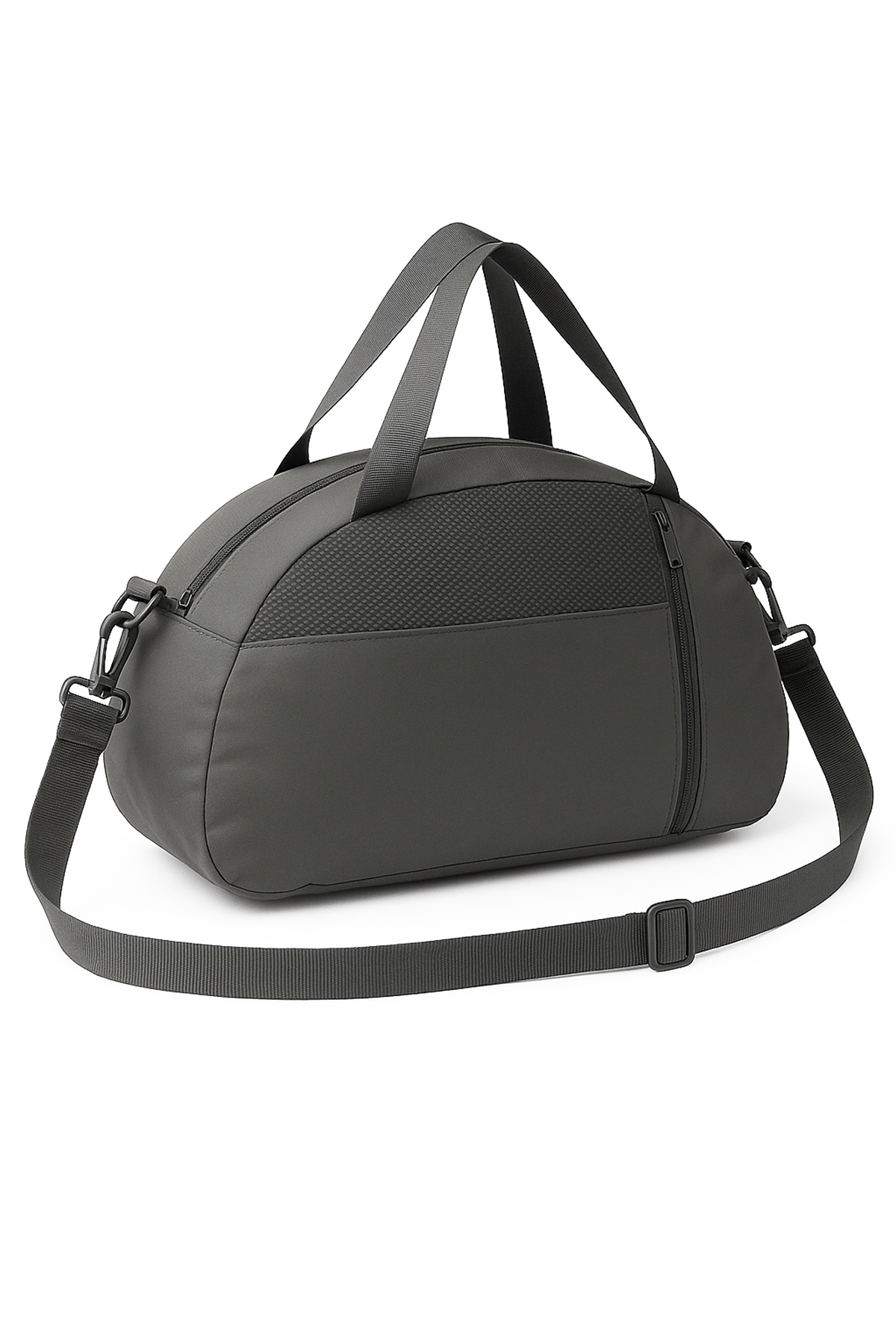 KAFF  Küçük Gri Önü Cepli Ayarlanabilir Omuz Askılı El Seyahat Spor Çantası-0833 - Görsel 3