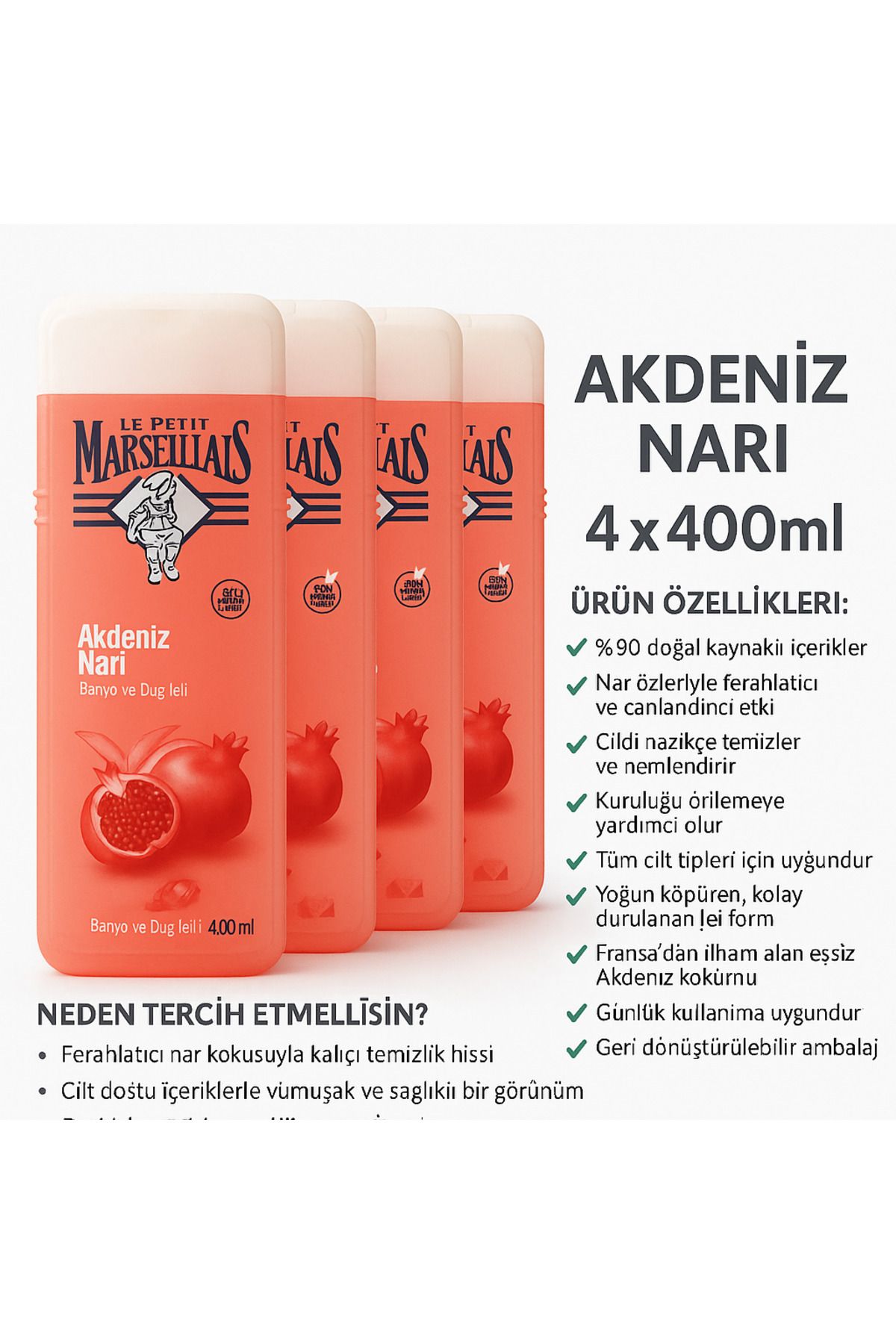 Lpm DUS JELI 400ML AKDENIZ NARI X 4 ADET