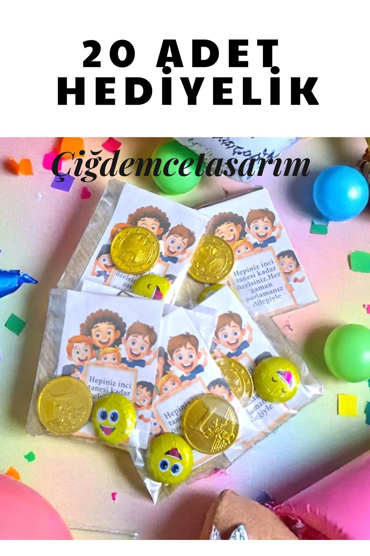 çiğdemcetasarım 20 Adet Doğum Günü - Karne Hediyesi - Sömestr Hediye Konsept Hediye