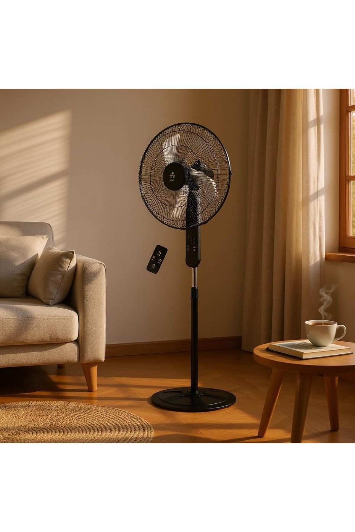 King Uzaktan Kumandalı 5 Metal Kanatlı 18İnç 110 Watt Zaman Ayarlı Ayaklı Vantilatör Sessiz-ESİNTİ KV1918