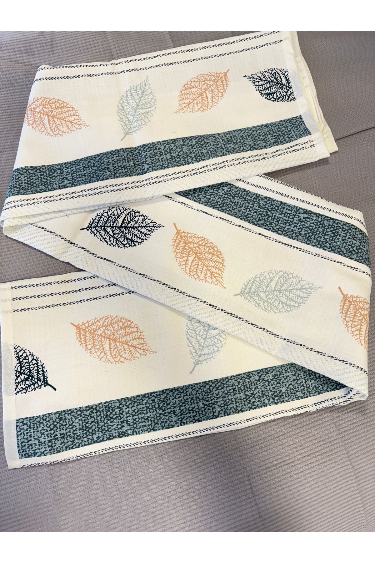 ŞENER HOME-Leaf Pattern Printed 150X240 Cm. Single Single Pike 7