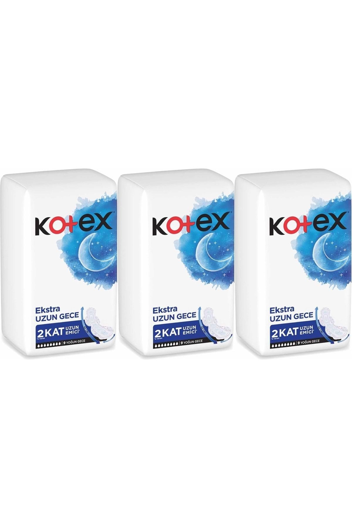 Kotex Hijyenik Ped Ekstra Uzun Gece 27 Li Set (3PK*9)