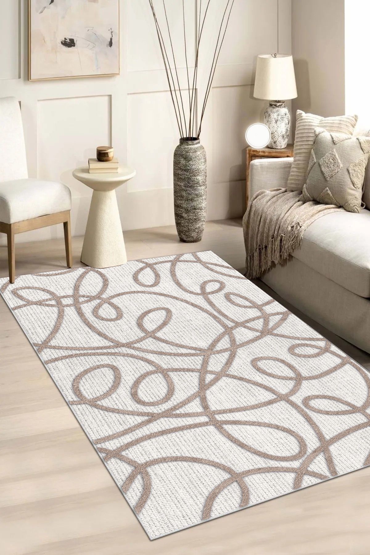 VELLORA HOME Kaymaz Tabanlı Yıkanabilir Dijital Baskılı Yolluk Halı Pisa