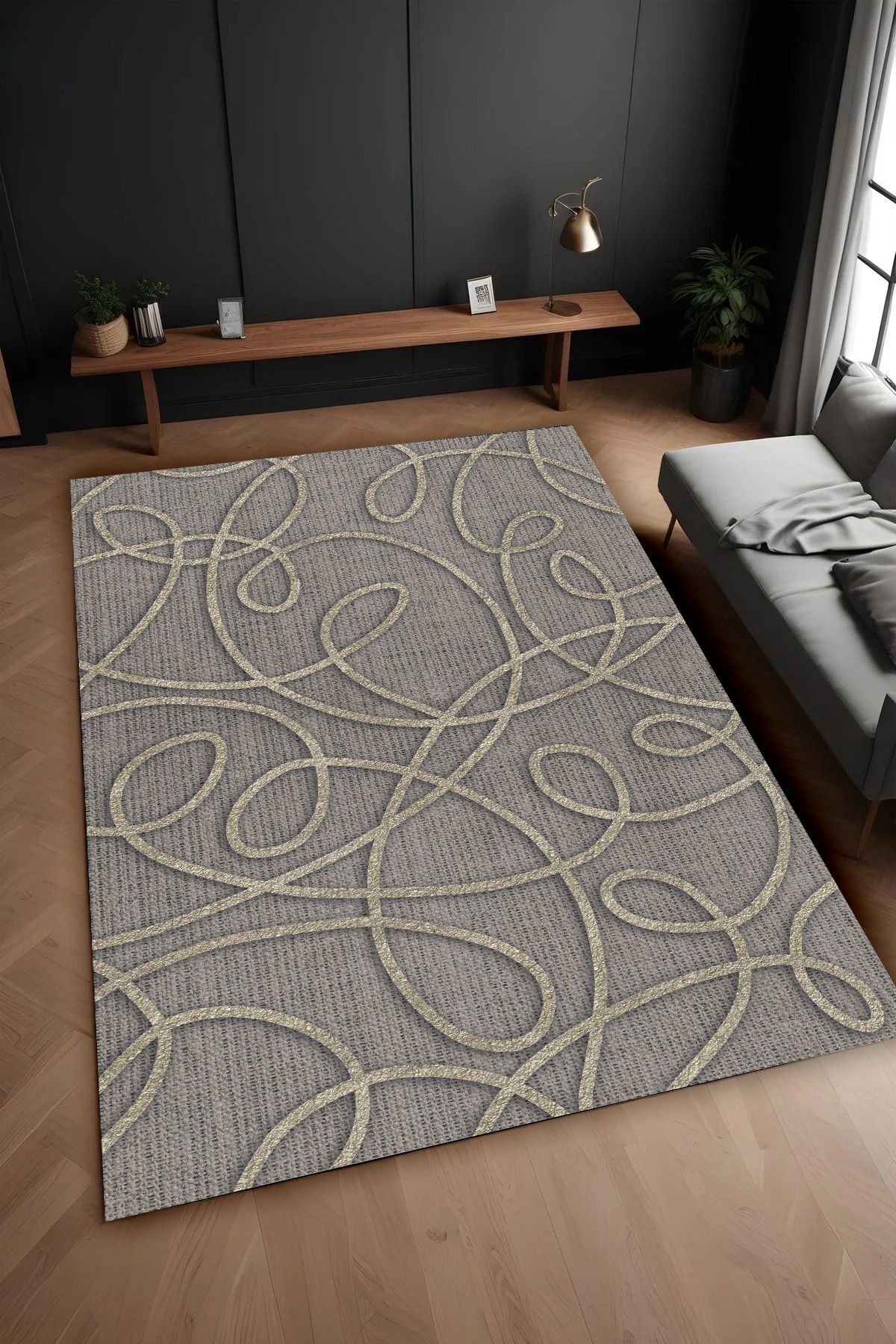 VELLORA HOME Kaymaz Tabanlı Yıkanabilir Dijital Baskılı Yolluk Halı Casablanca