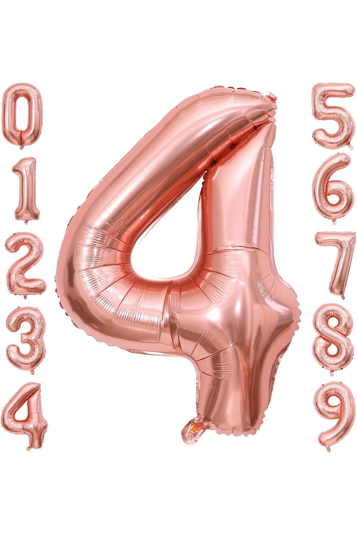 UVERTE 4 Yaş Gold Altın Renk Folyo Balon 34 İnç 80 cm Doğum Günü Kutlama Parti Balonu