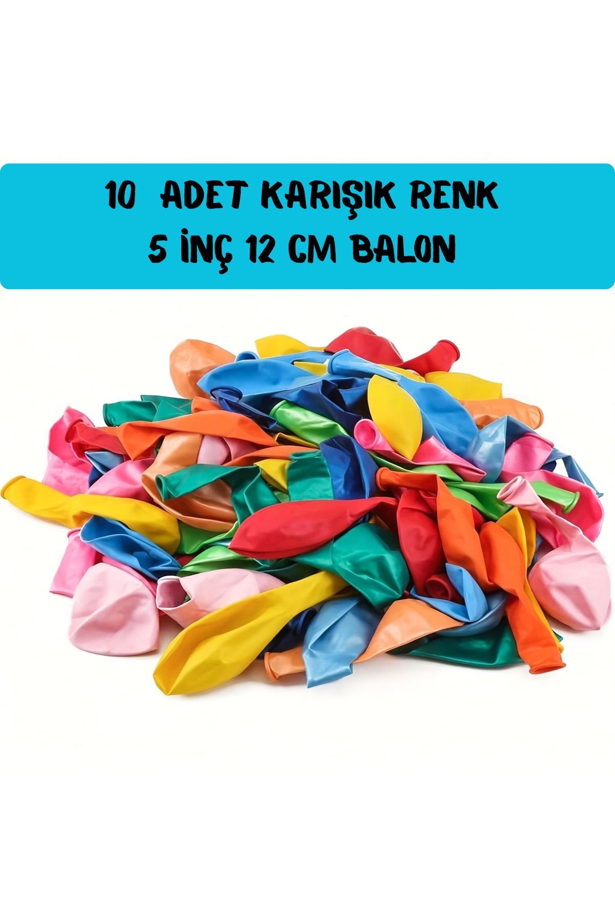 UVERTE 10 Adet 5 Inç12 Cm Karışık Renk Balon Doğum Günü Balonu Mini Balon
