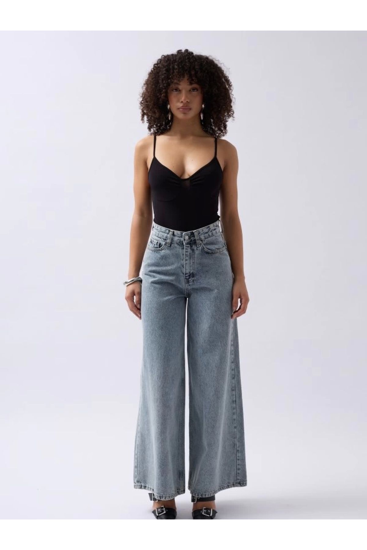POLEXP Önü Büzgülü Askılı Bodysuit