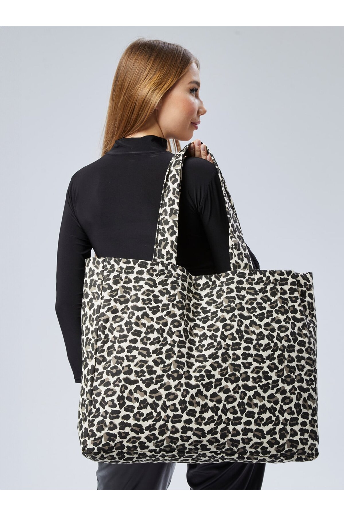 Çınar Bez Çanta  Omuz Çantası - Leopar desenli - Çınar Bez Çanta - Görsel 3