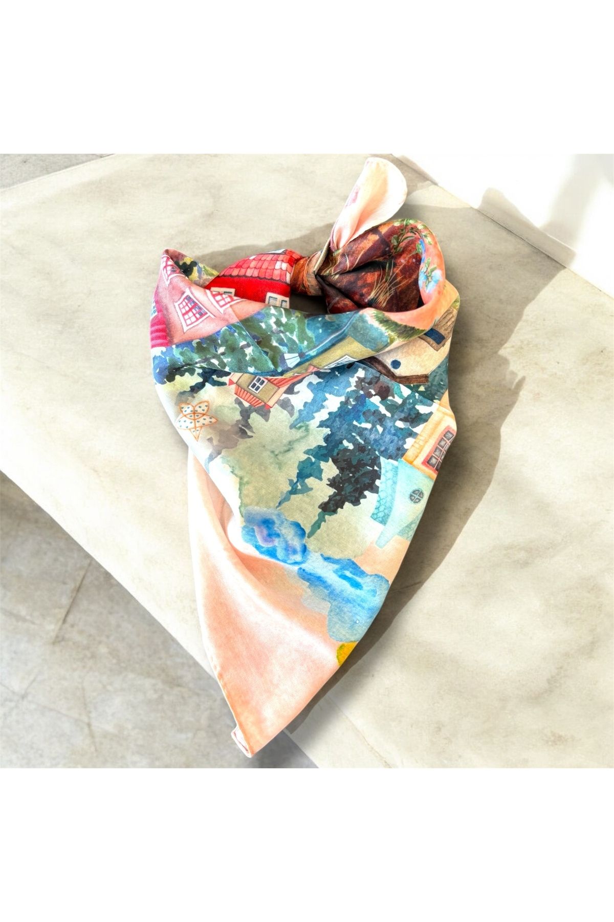 Oyt DÜKKAN Sanatsal Özel Tasarım 50x50 Bandana Fular