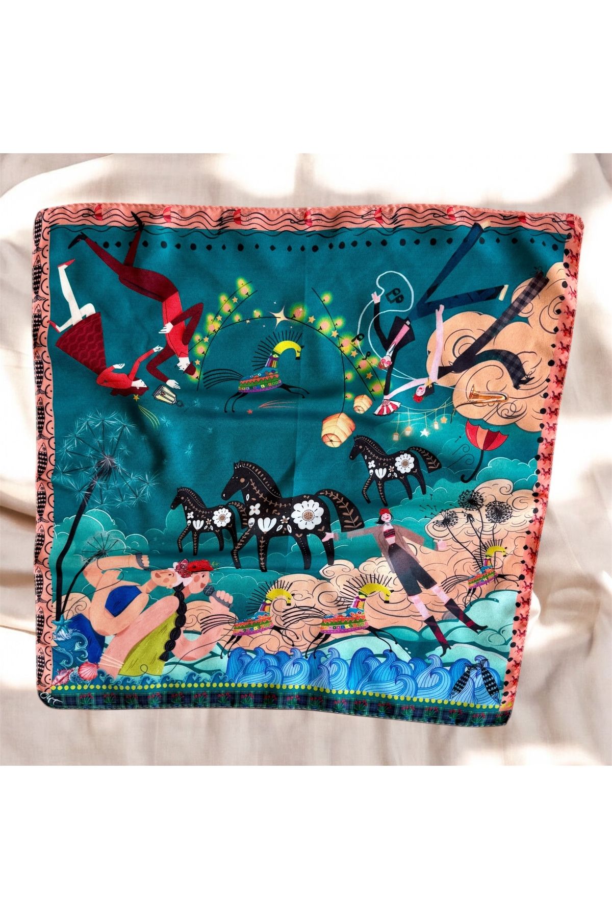 Oyt DÜKKAN Gece Ve Neşe Özel Tasarım 50x50 Bandana Fular