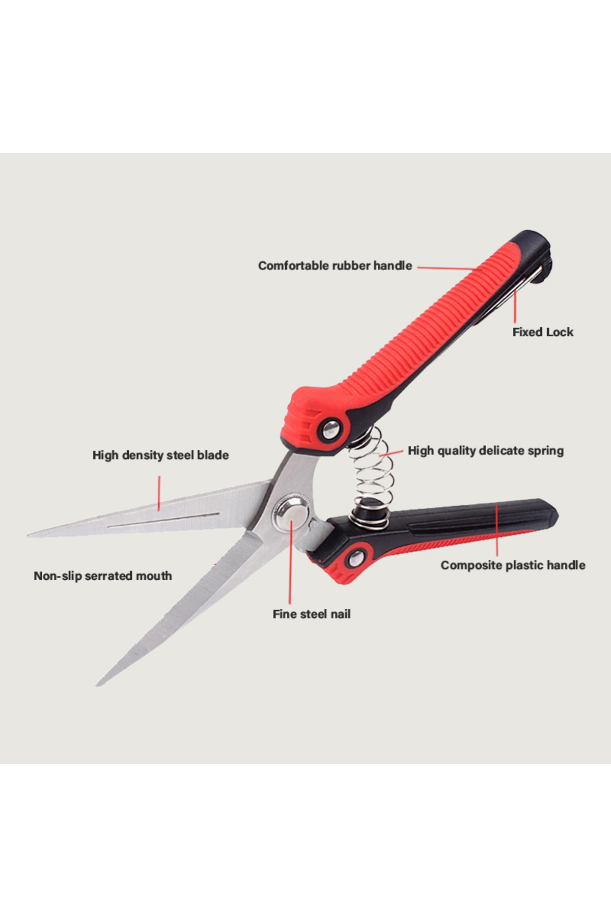 Choice-Stainless Steel Pruning Shears Sharp Branch Scissors with Non Slip Handle for Garden Fruit Tree T... 1