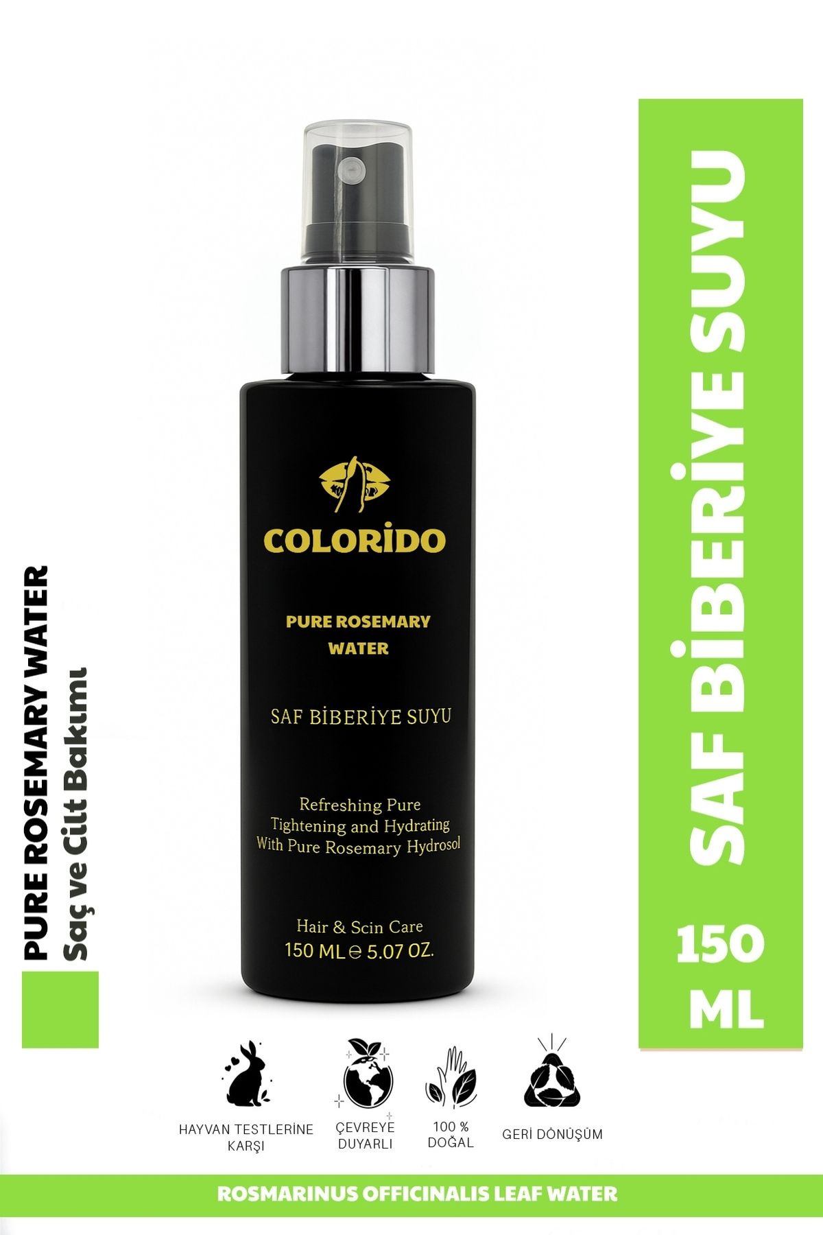 Colorido Kozmetik COLORİDO BİBERİYE SUYU DÖKÜLME KARŞITI VE HIZLI SAÇ UZATMA ETKİLİ SAF SAÇ VE CİLT TONİĞİ 150 ML
