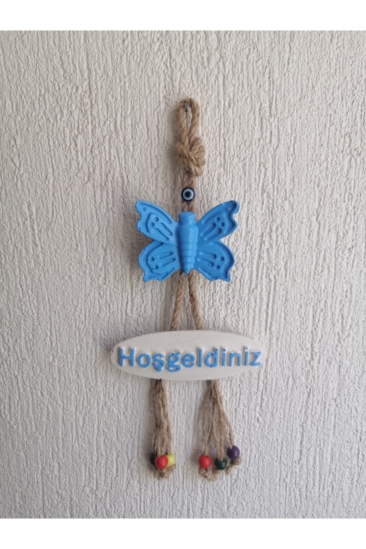 Grimsi-Blue Butterfly Decorative Welcome Door Wall Ornament 2