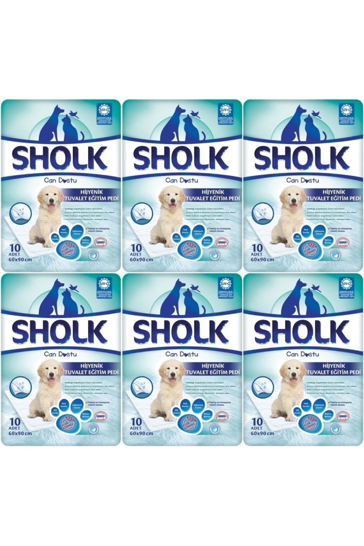 Sholk Evcil Hayvan Tuvalet Çiş Eğitim Pedi 60*90cm 60 Adet (6PK*10)