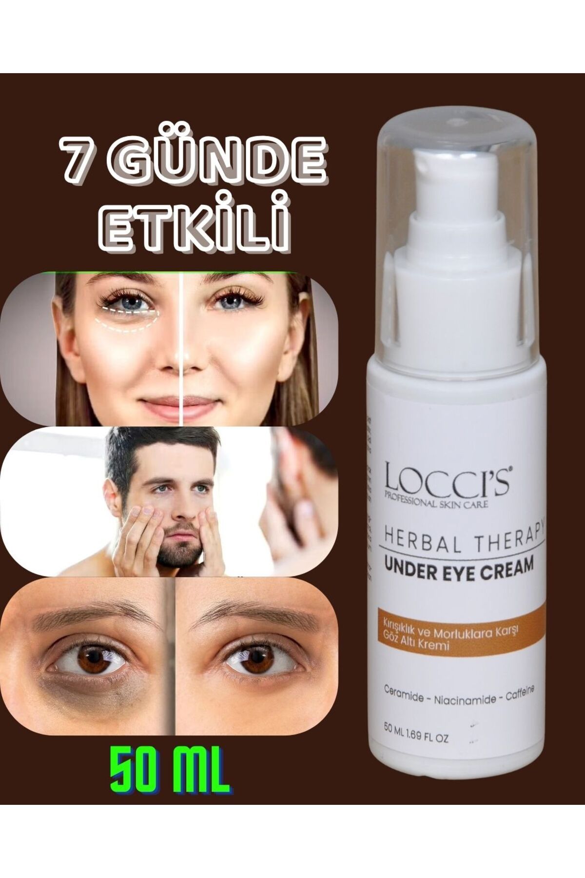 loccis LOCCİ'S Göz Altı Kremi, Göz Altı Morlukları Ve Göz Altı Nemlendirici 50ml