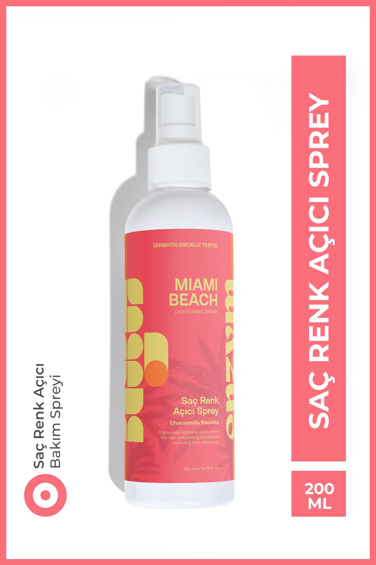 ENZYM COSMETICS Miami Beach Renk açıcı saç sprey 200 ml (papatya suyu)