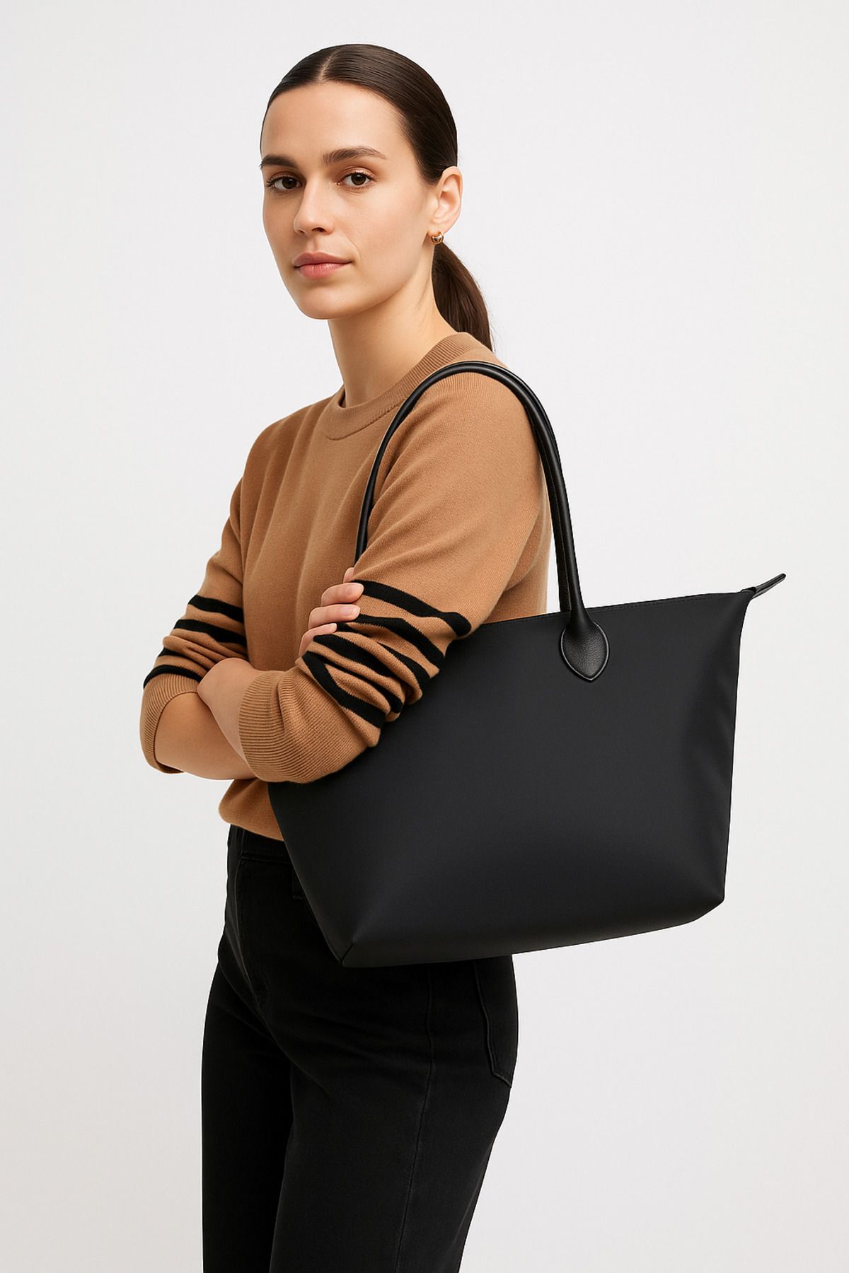 MANGO Teknik Kumaş Shopper Çanta