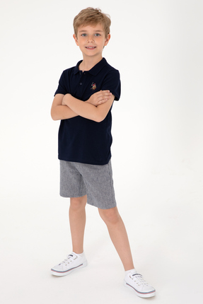 U.S. Polo Assn. Erkek Çocuk Lacivert Basic Polo Yaka Tişört 50284814-VR033