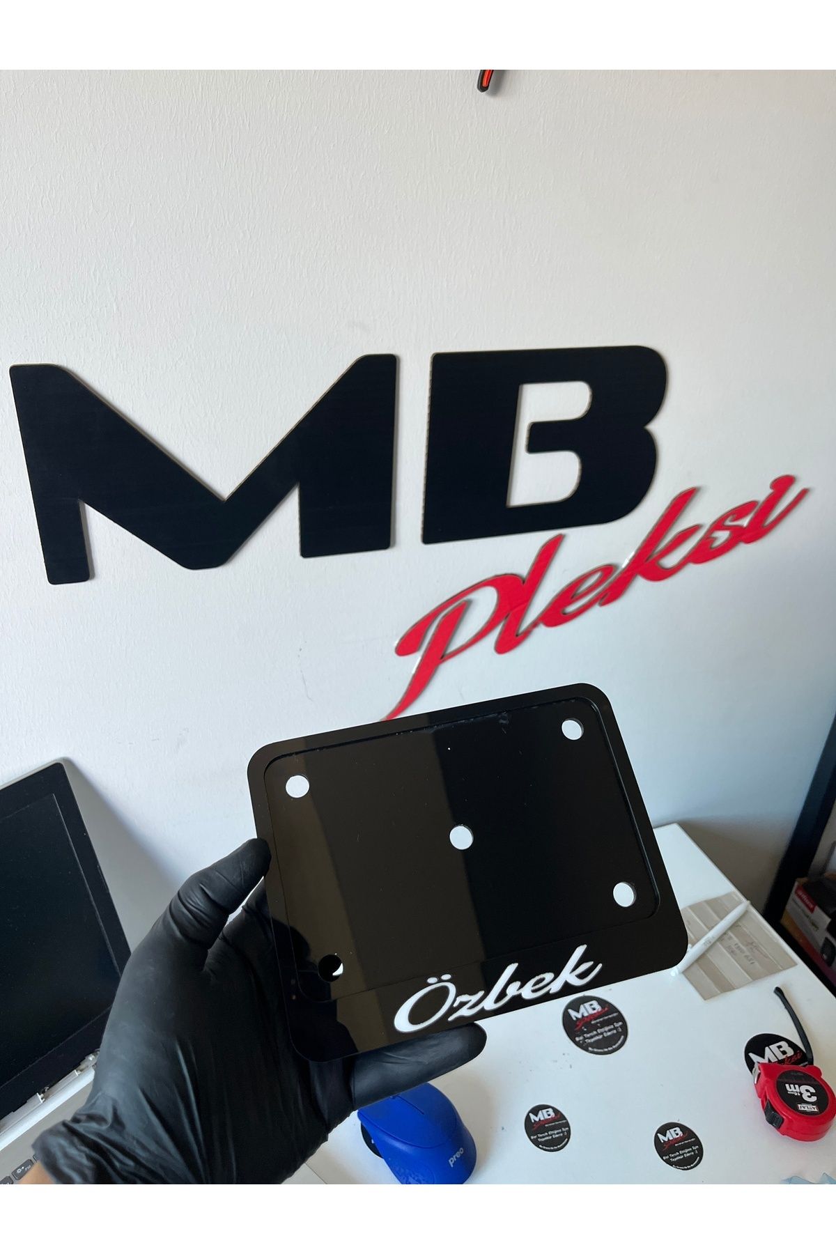 MB MOTORSİKLET APP BOY LÜX PLEKSİ PLAKALIK