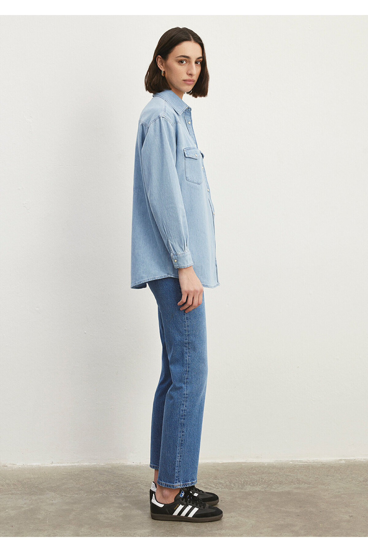 Mavi-Patricia Klassisches Denim Ice Jean Hemd - Lockere Passform 1210784 -87099 5