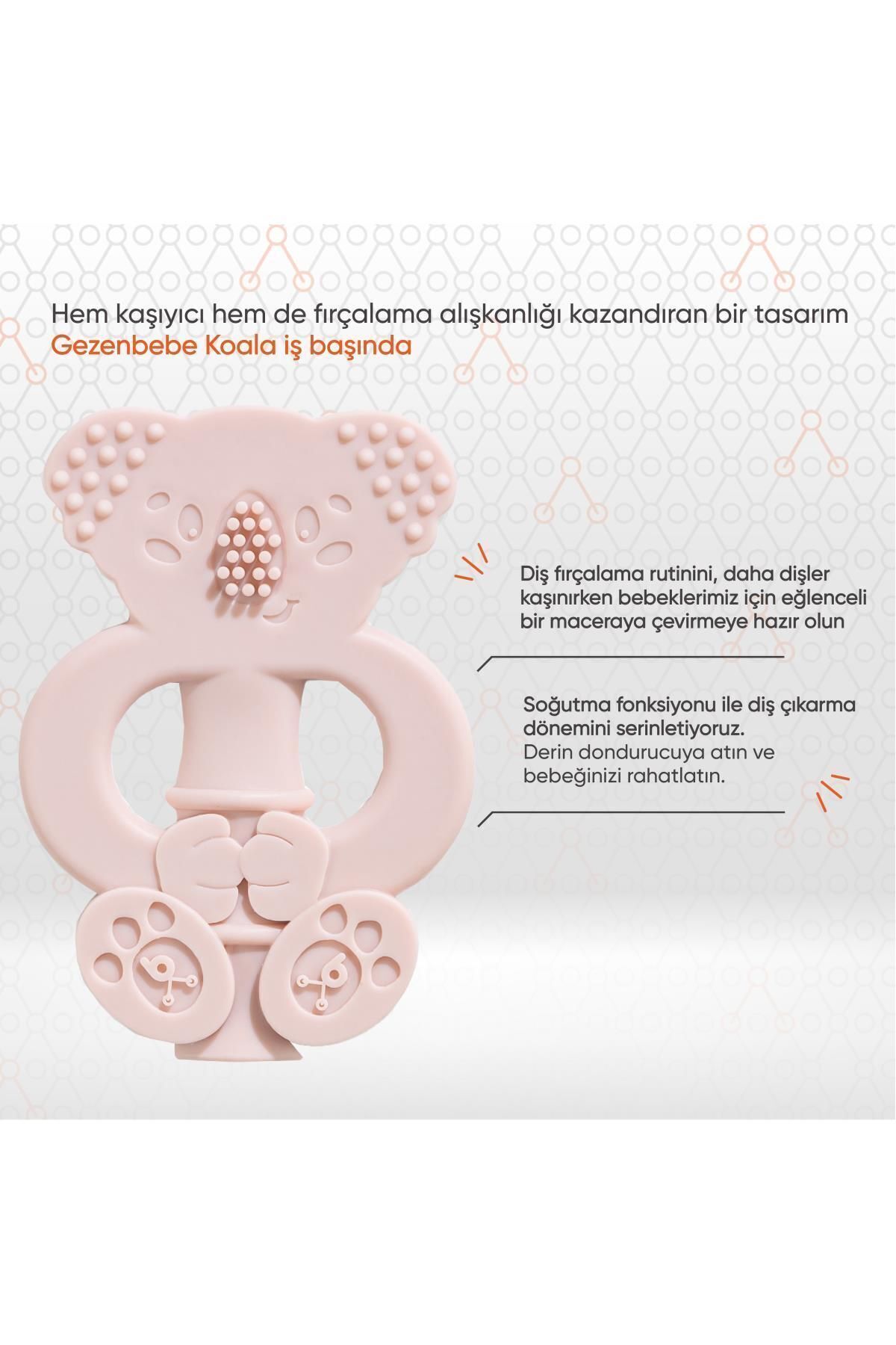 Gezenbebe Hero Bebek Diş Kaşıyıcı & Diş Fırçalama Eğitmeni Rose Pembe, Dişlik fotoğrafı 4 (önizleme)