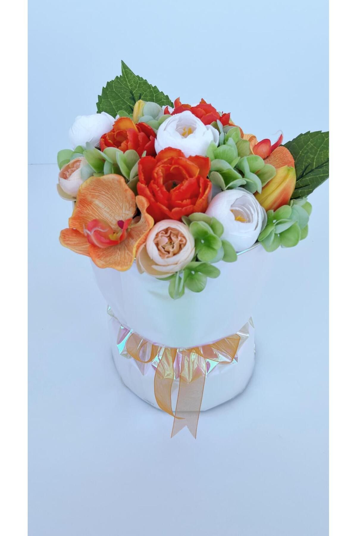 lavinia flowers design Dekoratif Renkli Yapay Çiçek Aranjmanı (CİTRUS BLOOM)