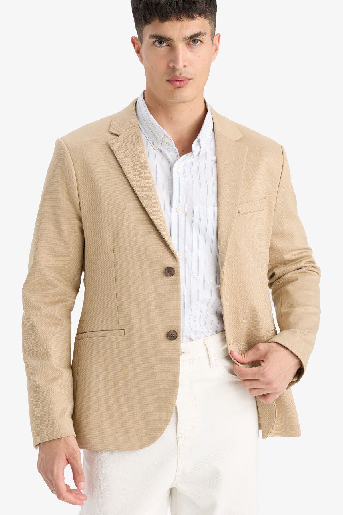 کت کت کت کتانی با اندام باریک Fit Slim Fit W9254AZ25SP Defacto