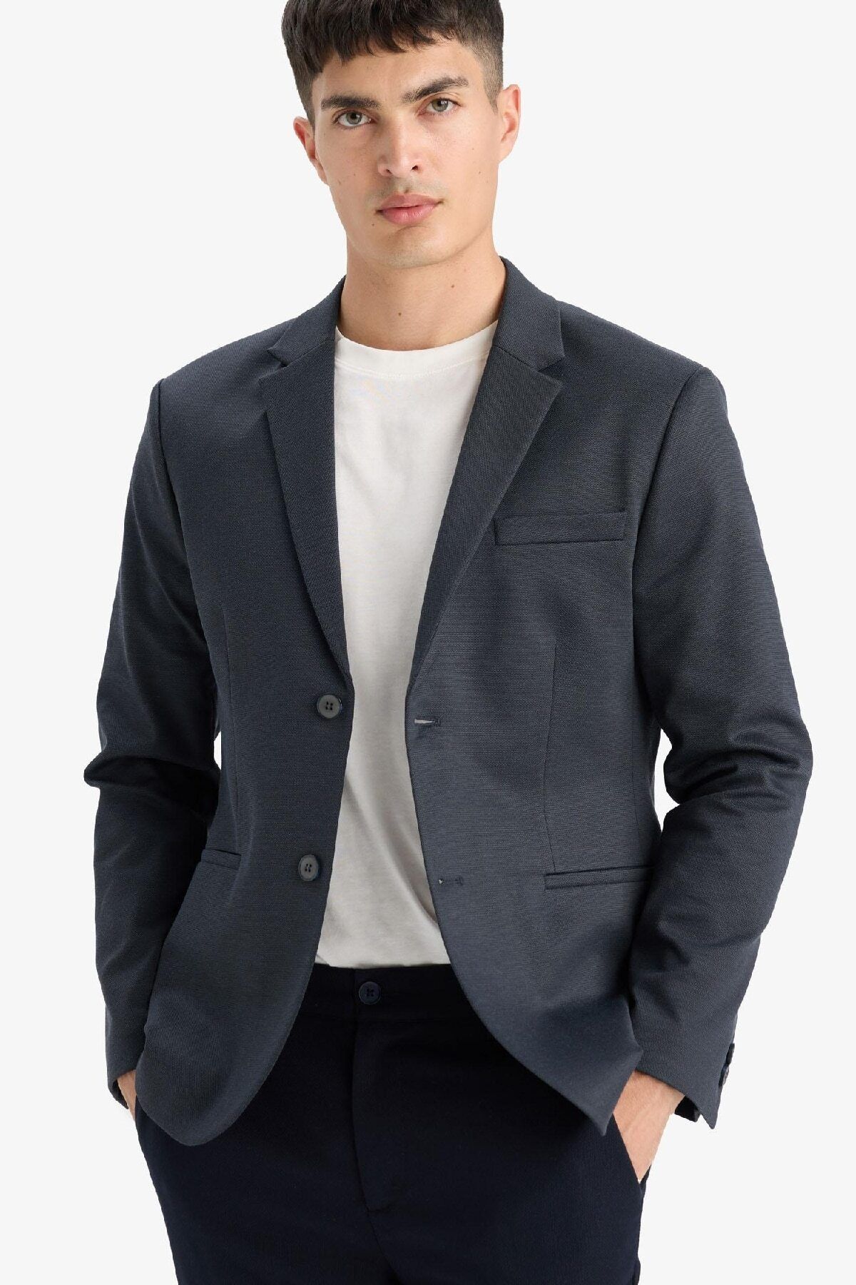 کت کت کت کتانی با اندام باریک Fit Slim Fit W9254AZ25SP Defacto