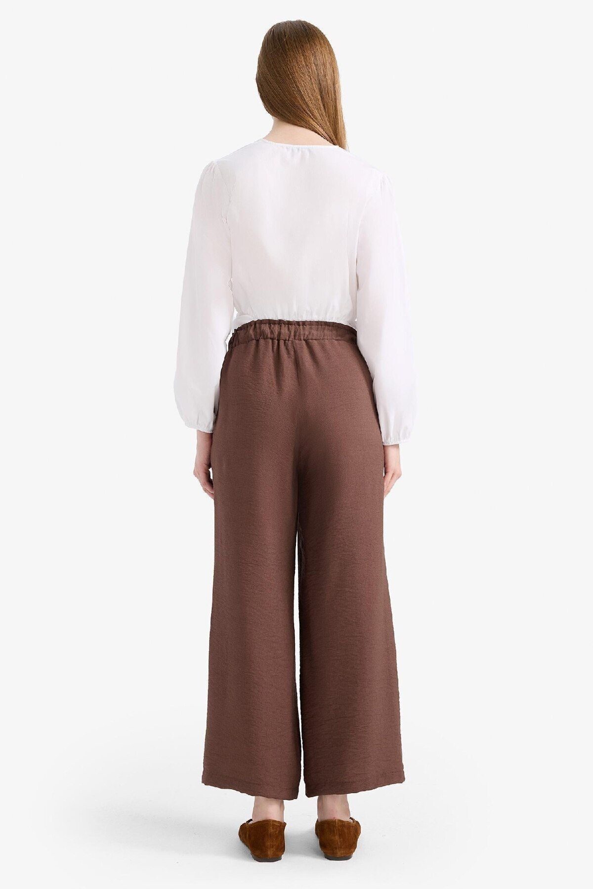 DeFacto-Hose mit normaler Passform und Taschendetail mit weitem Bein F0988AX25SM 6