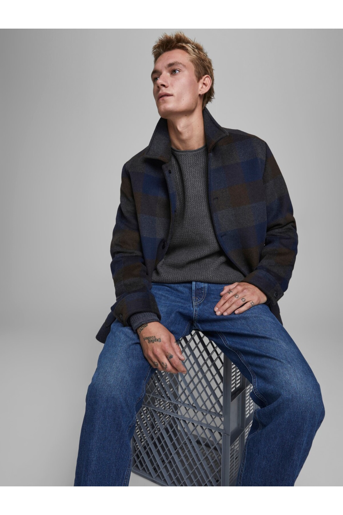 پلیور مردانه راسته آستین بلند | جک اند جونز Jack & Jones 12179861 - تصویر 3