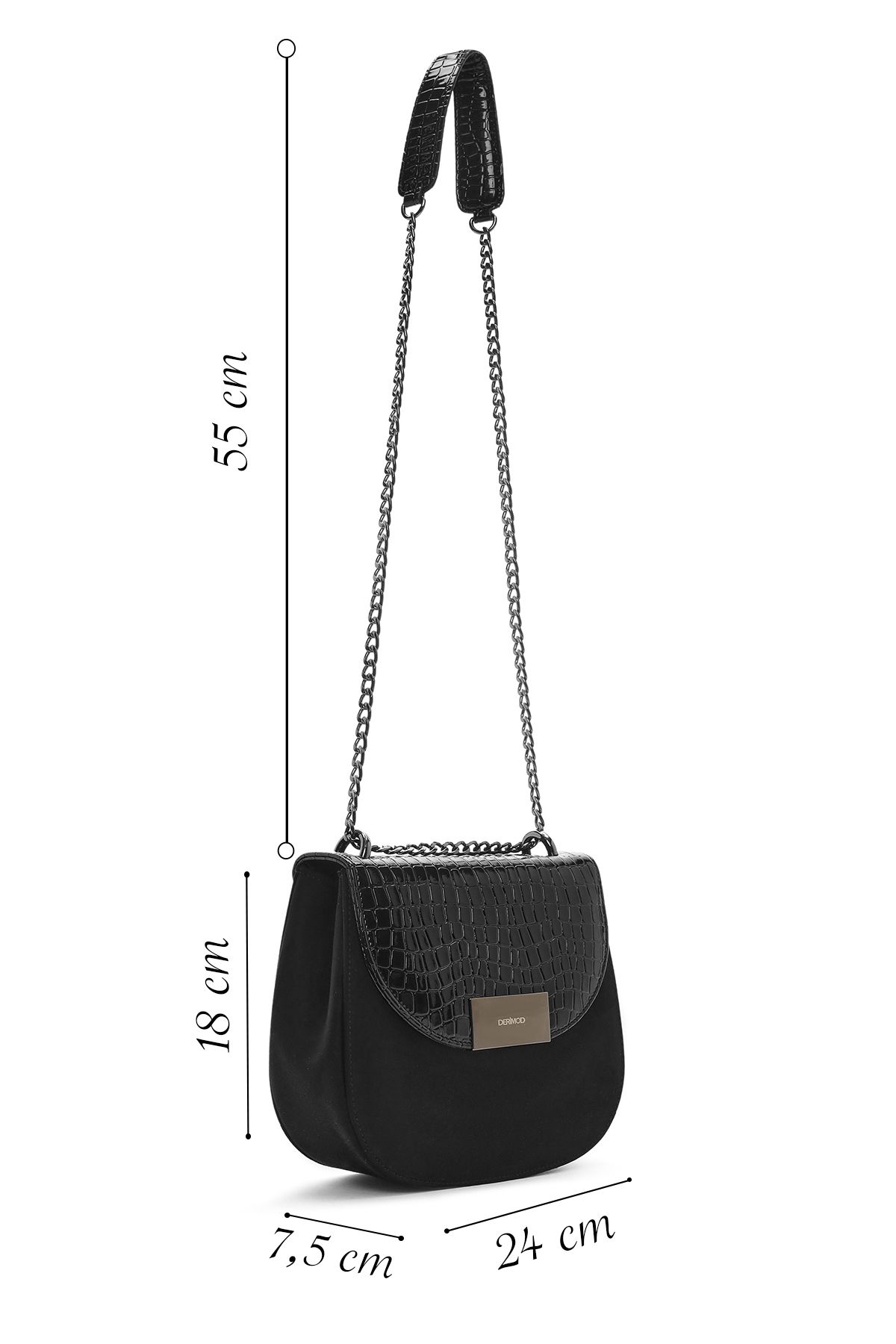 Derimod-Women's Black Printed Crossbody Bag 25Sbd 200014 2