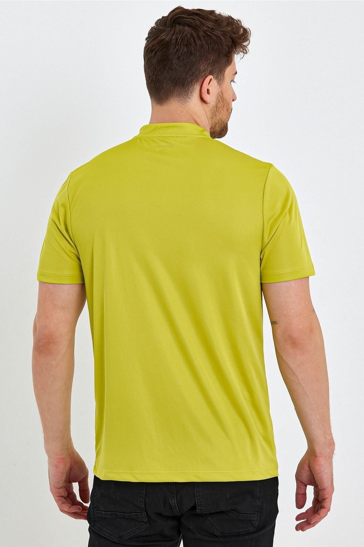 Adams-Men's Training Zippered High Collar Polyester T-Shirt 3