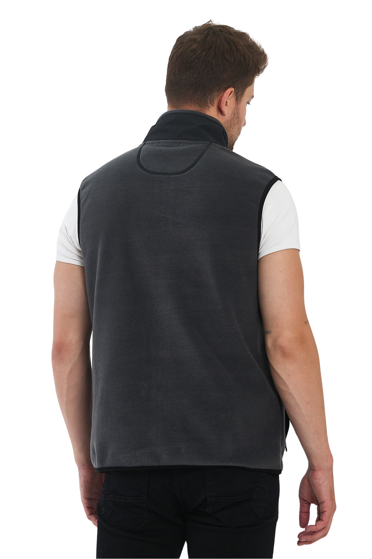 Adams-Διπλό Χρώμα Fleece Αμάνικο Erekek Γιλέκο - Comfort Fit με 3 τσέπες 4