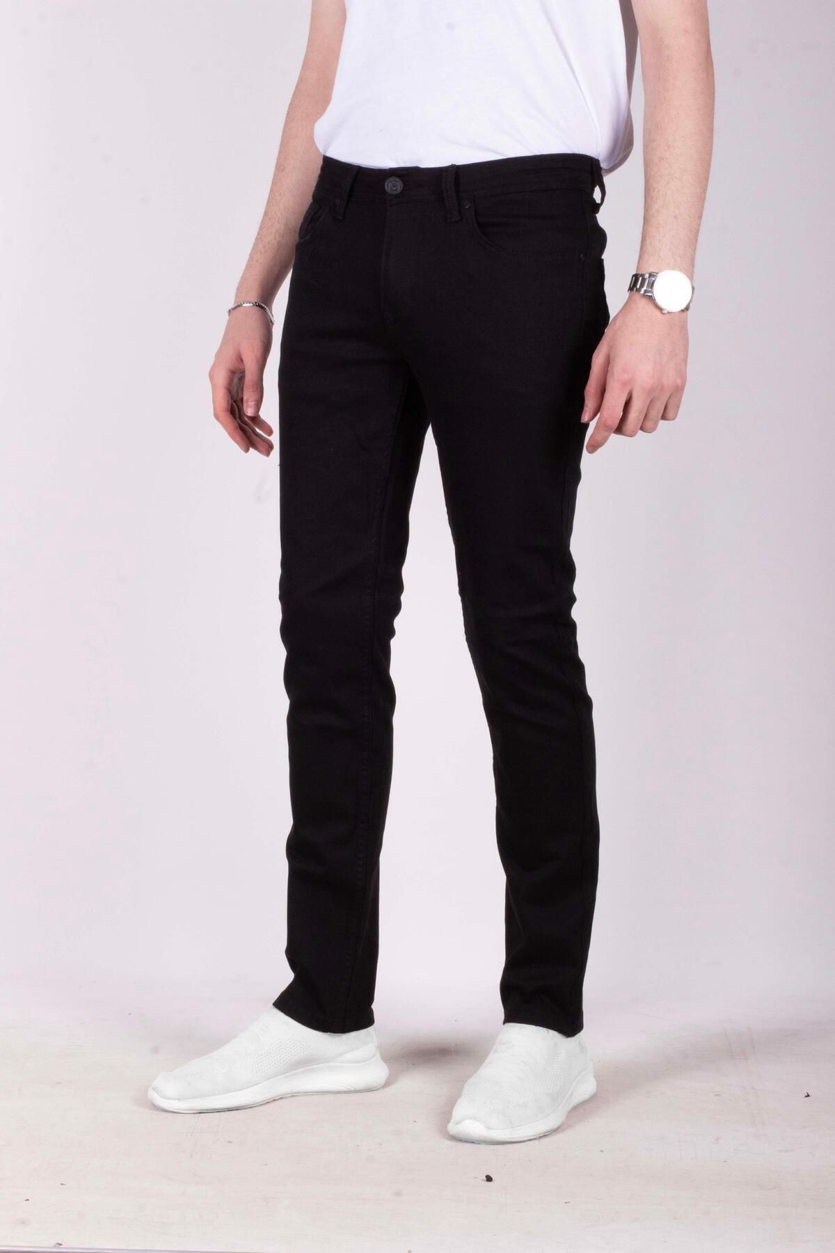 شلوار جین مشکی مردانه سیاه لباس باریک فلش 5 جیب JEAN JEANS 2228 6134 ان سی آر Ncs