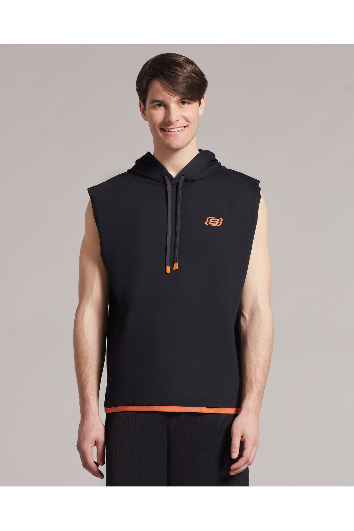 اسکچرز سویشرت مردانه بدون آستین طرح دو نخ از جنس پشم گوسفند وجانوران دیگر، مدل M Lw، مدل مشکی S231029-001