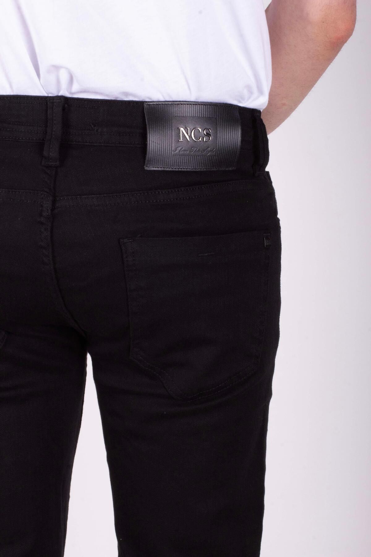 شلوار جین مشکی مردانه سیاه لباس باریک فلش 5 جیب JEAN JEANS 2228 6134 ان سی آر Ncs