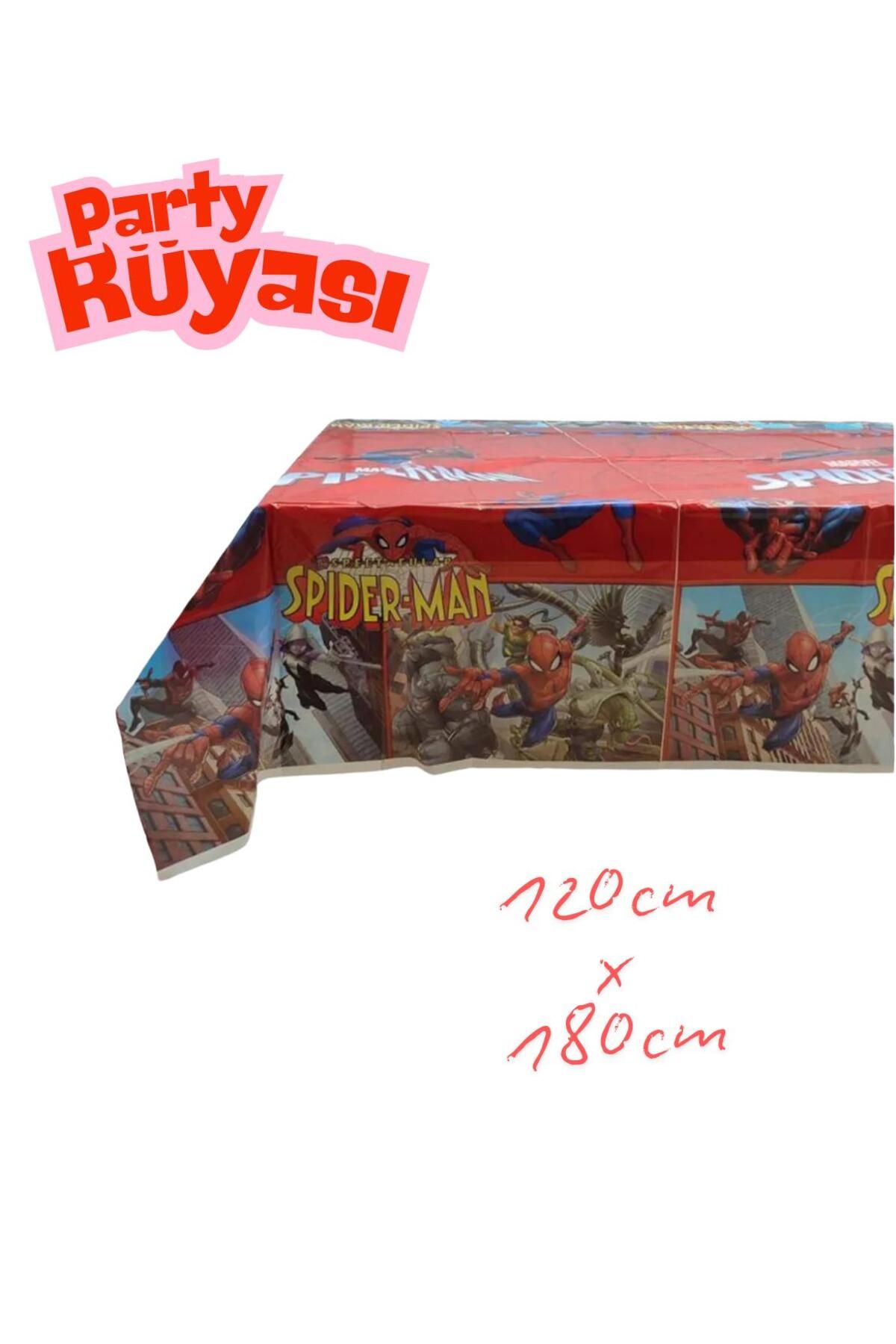 partyrüyası Örümcek Adam Baskılı Plastik Masa Örtüsü