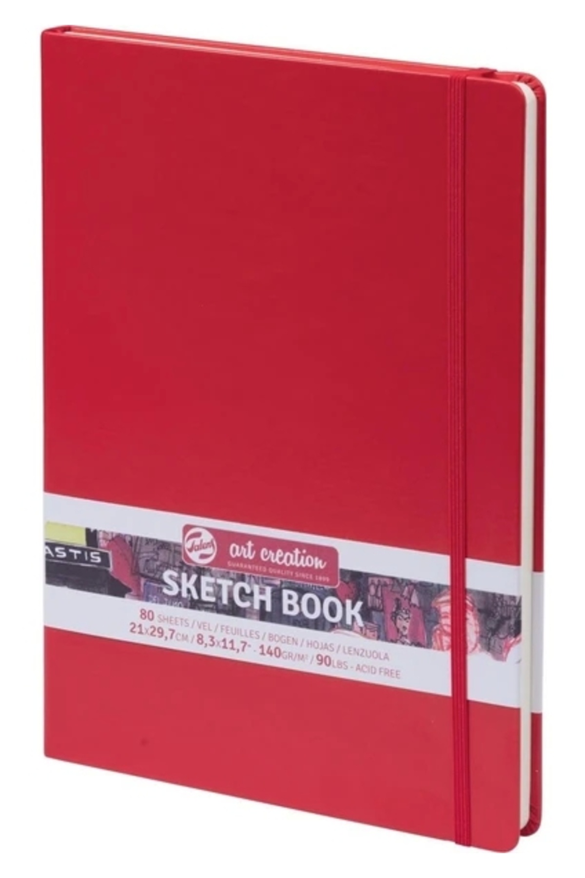 Art Creation Talens Art Creation Sketchbook Sert Kapak Eskiz Defteri 80 Yaprak 140 gr 21 x 29,7 cm Red