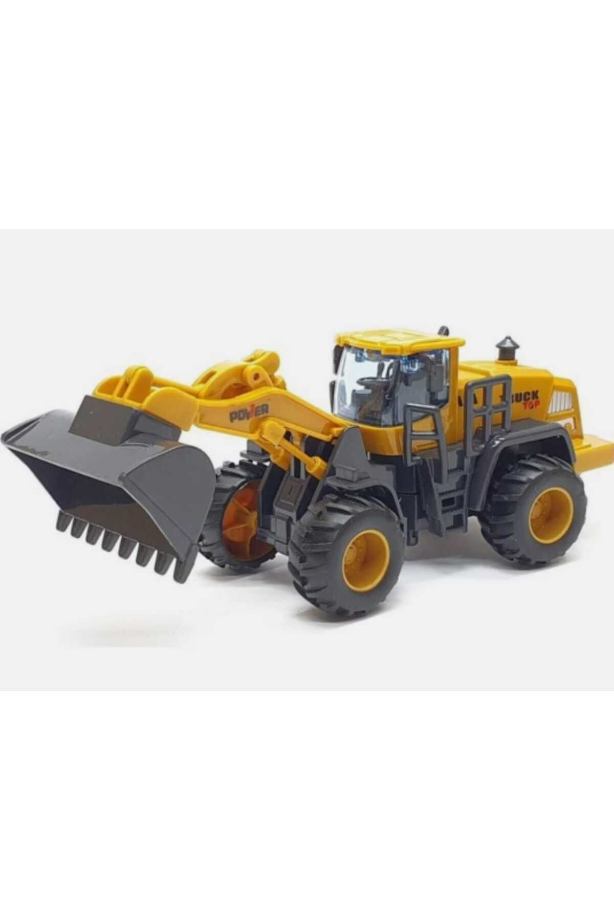 berattoys 22 cm oyuncak kepçe kırılmaz plastik iş makinası sürtmeli iş araçları dozer