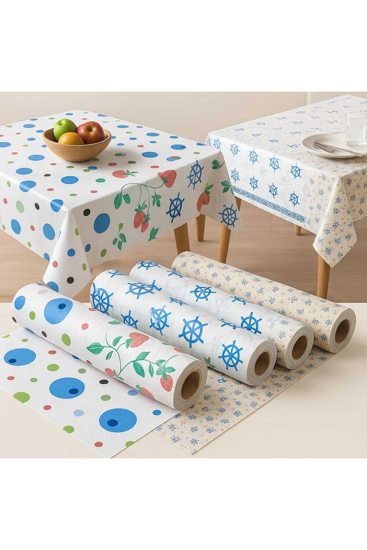 20 Adet Kullan At Masa Örtüsü Sıvı Geçirmez(2 RULO) Tek Kullanımlık 100x120 Cm Piknik Sofra Kağıdı - 3