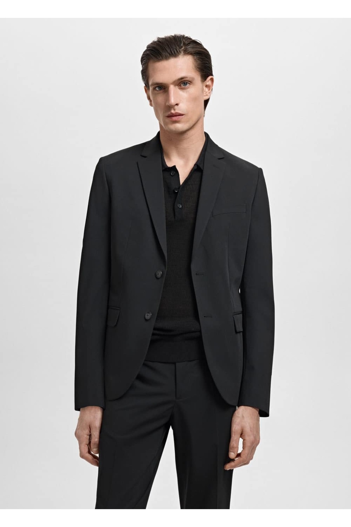 Streç kumaştan süper dar kesim blazer ceket