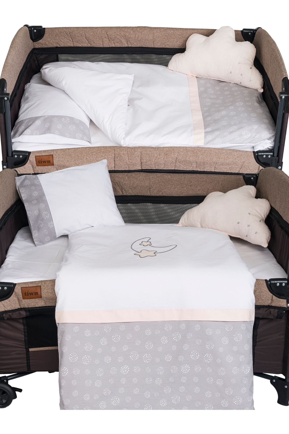 Tiwn Viego 3 In 1 | Anne Yanı Park Beşik 6 Parça Uyku Seti Yatak | Antialerjik fotoğrafı 5 (önizleme)