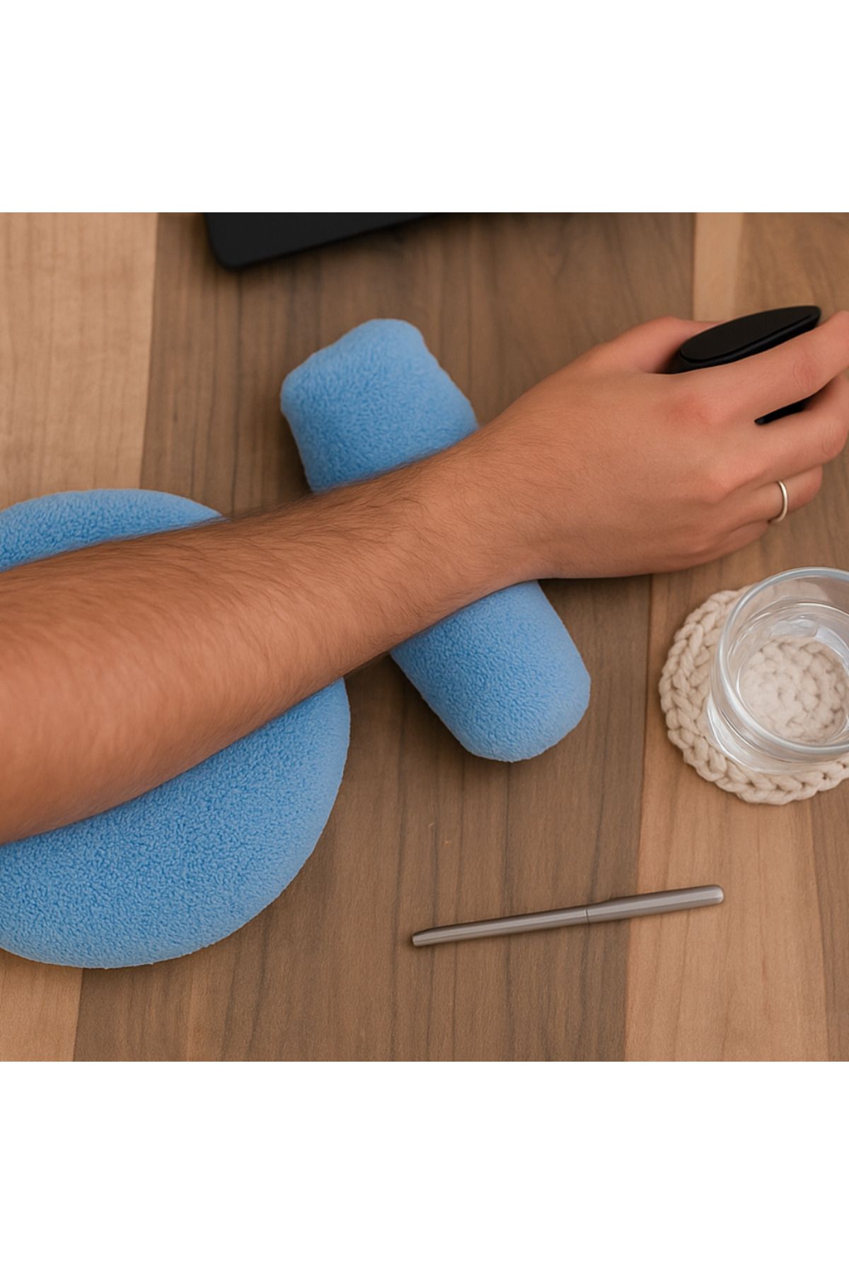 klubeconcept Ergonomik Diz Üstü Mouse Pad Dirsek ve Bilek Destek Yastık 2'li Set