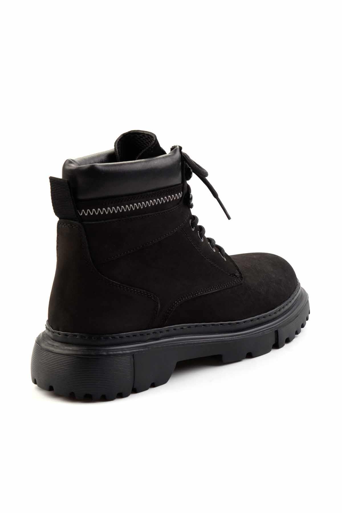 Bambi  Siyah Nubuk Hakiki Deri Erkek Bot & Bootie E02035962001 - Görsel 4