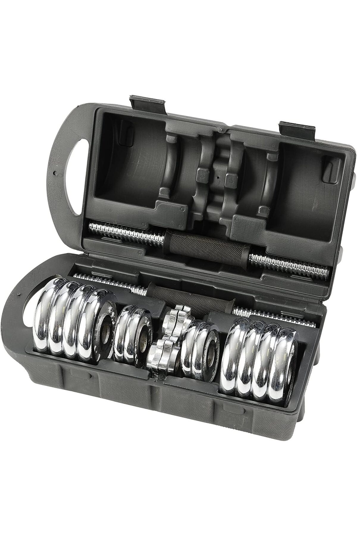 مجموعة اثقال دمبل 20 كيلو قابلة للتعديل من الحديد المصبوب مثالية لكمال الاجسام واللياقة البدنية